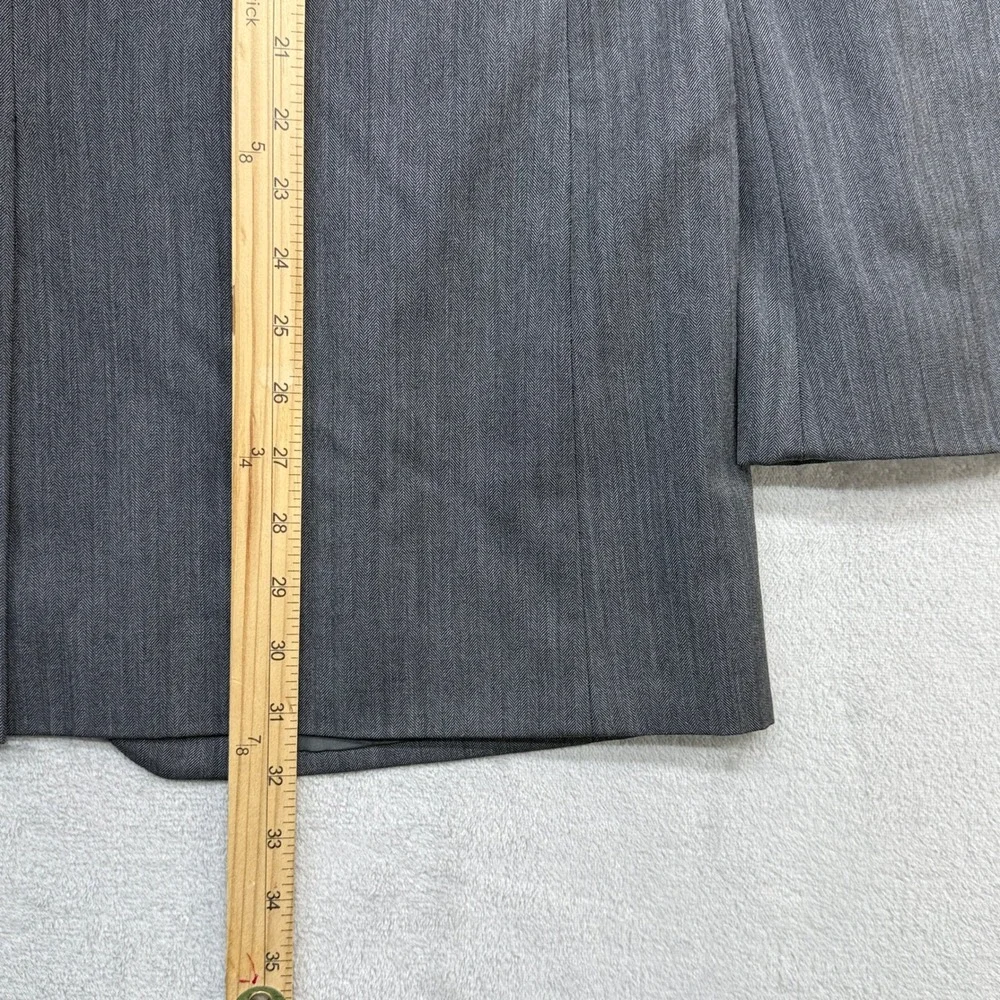Jos. A. Bank Suit Mens 43R Grey 100% Wool Herringbone Signature Collection 2pc